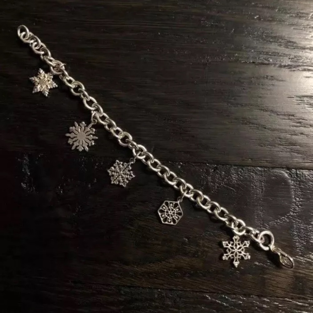 Tiffany Co RARE Snowflake Charm Bracelet